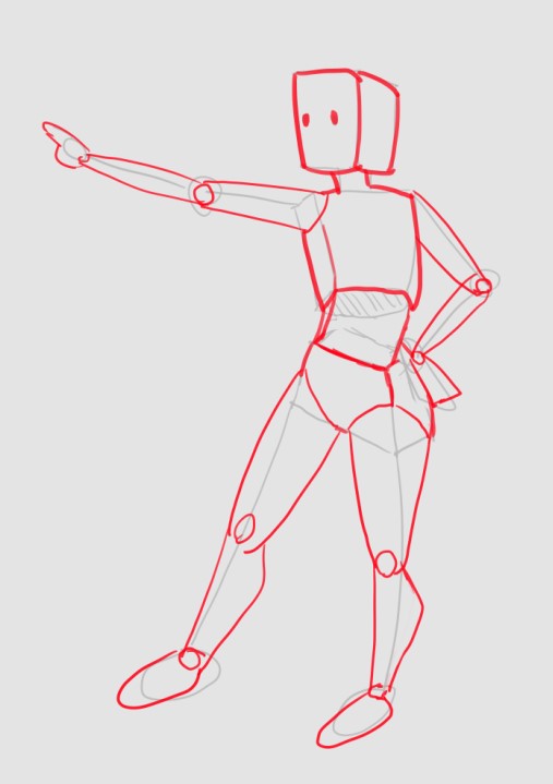 お絵かき練習メモstep11立体を使って体の下書きとする描き方 いろいろ雑記帳