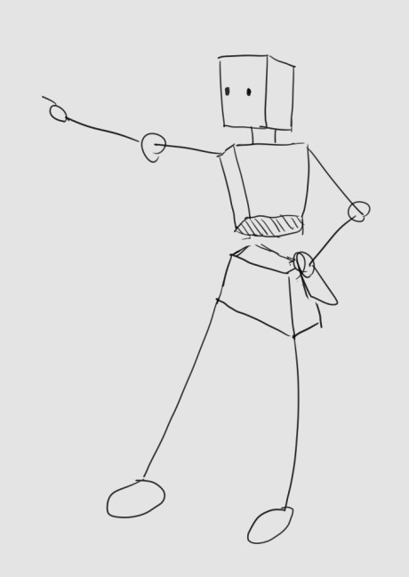 お絵かき練習メモstep11立体を使って体の下書きとする描き方 いろいろ雑記帳