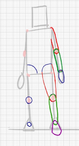 お絵かき練習メモstep9a ペラペラ君の肉付け デッサン人形の完成 いろいろ雑記帳