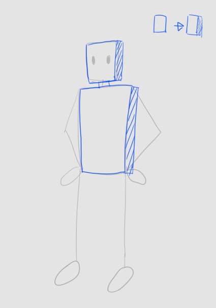 お絵かき練習メモstep11立体を使って体の下書きとする描き方 いろいろ雑記帳